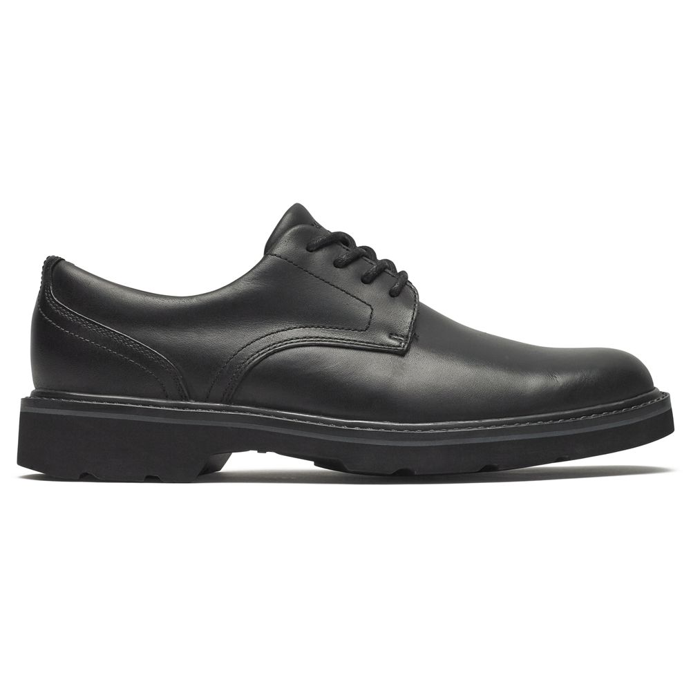 Rockport Men's Charlee Waterproof Plain Toe Oxfords - Black - USA (7940IABPX)